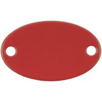 Шильдик металлический Alfa Oval, красный